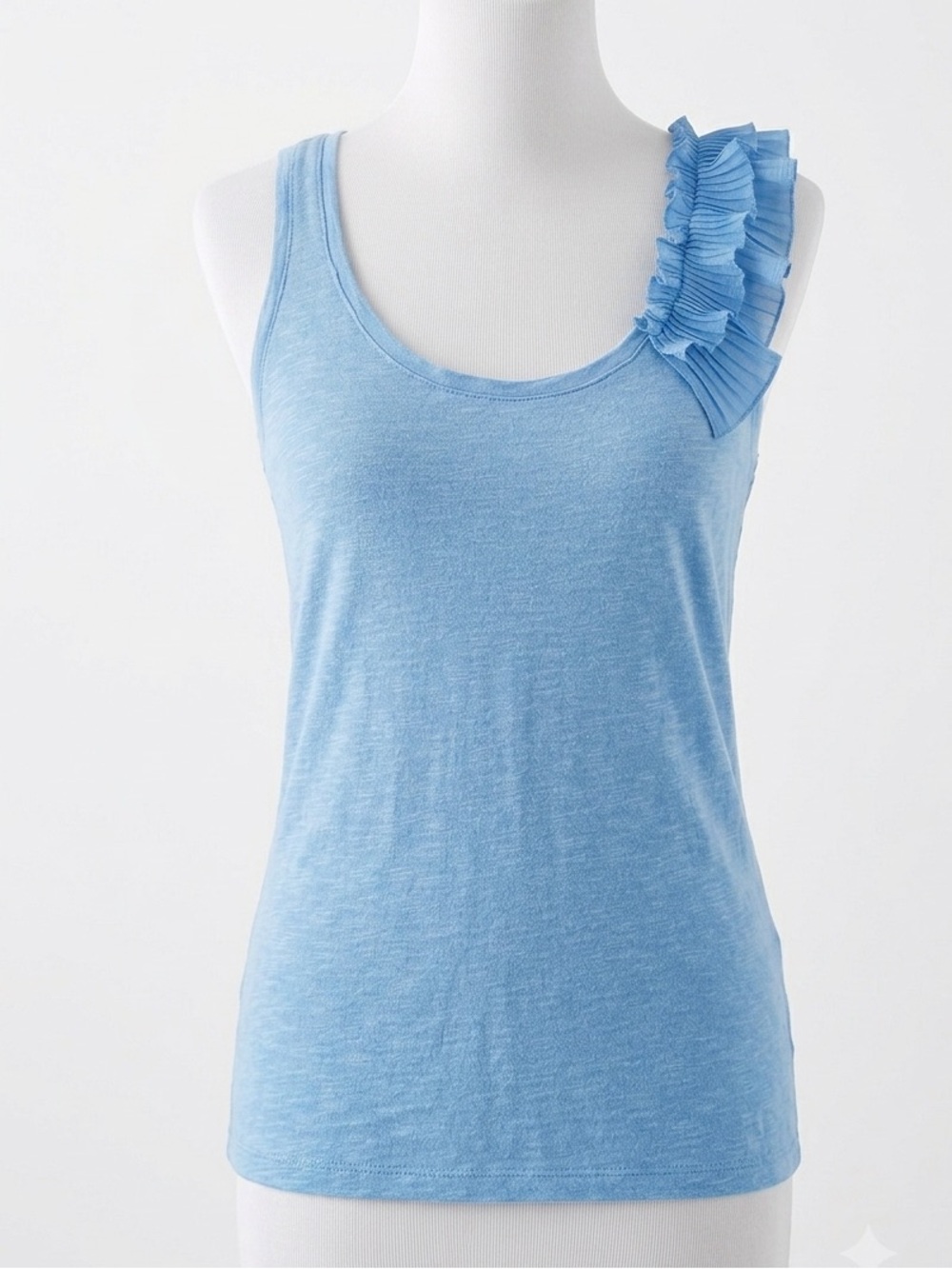 Old Navy Baby Blue One Shoulder Tank Top Medium Summer Asymmetrical